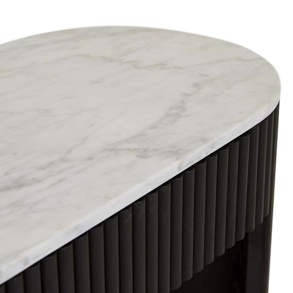 Benjamin Ripple Grand Marble Console Black – the design library