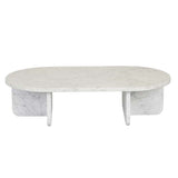 Amara Curve Oval Coffee Table White