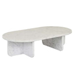 Amara Curve Oval Coffee Table White