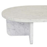 Amara Curve Oval Coffee Table White