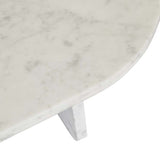 Amara Curve Oval Coffee Table White