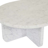 Amara Curve Oval Coffee Table White