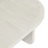 Amara Curve Oval Coffee Table Natural Travertine