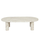 Amara Round Leg Coffee Table Brown Vein