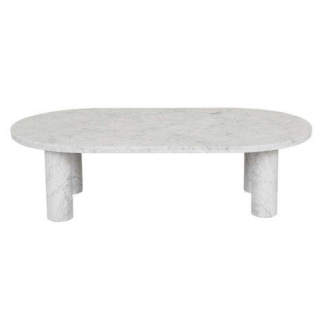 amara round leg coffee table white