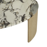oberon curve marble coffee table natural