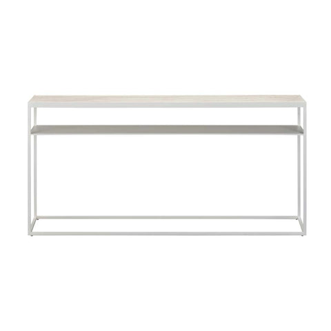 elle slim console natural with white frame 1500