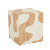 Zafina Block Melt Side Table Nude