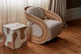 Zafina Block Melt Side Table Nude