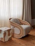 Zafina Block Melt Side Table Nude