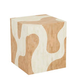 Zafina Block Melt Side Table Nude