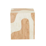 Zafina Block Melt Side Table Nude