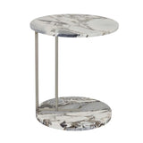 amara linear side table ocean marble