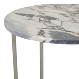 amara linear side table ocean marble