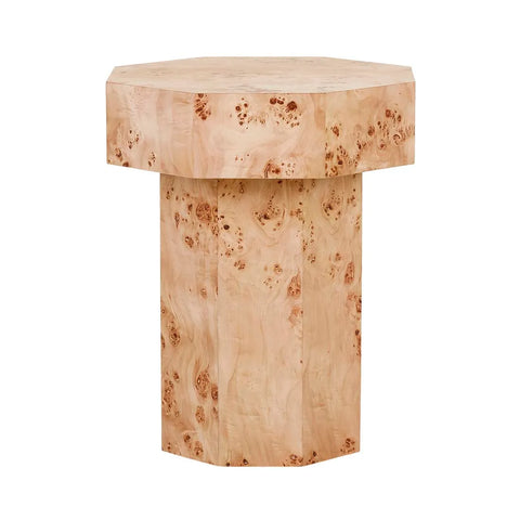 Trove Burl Side Table Light
