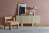 eleanor armchair blush sheepskin