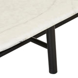 Artie Oval Marble Coffee Table Black/Ocean