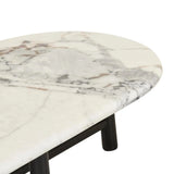 Artie Oval Marble Coffee Table Black/Ocean