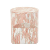 Atlas Pinnacle Side Table Rose Marble