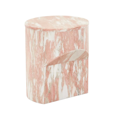 Atlas Pinnacle Side Table Rose Marble