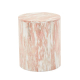 Atlas Pinnacle Side Table Rose Marble