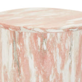 Atlas Pinnacle Side Table Rose Marble