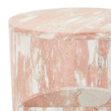 Atlas Pinnacle Side Table Rose Marble