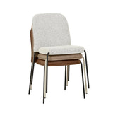 Ace Stackable Dining Armchair Salt & Pepper