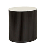 Benjamin Ripple Marble Bedside Table Black/White