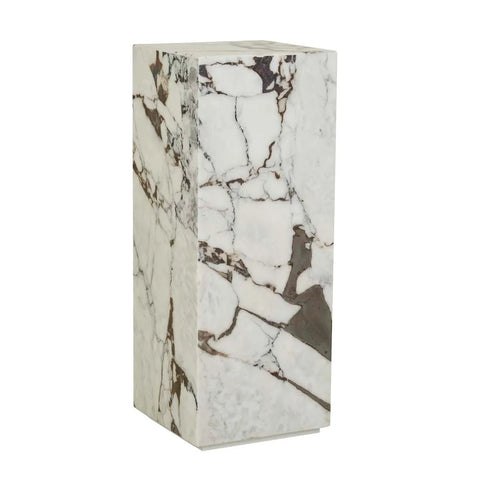 Elle Block Tall Plinth Matt Ocean Marble