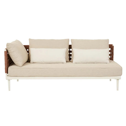 cabana weave left sofa ivory