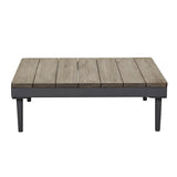 cabana weave coffee table graphite