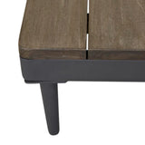 cabana weave coffee table graphite