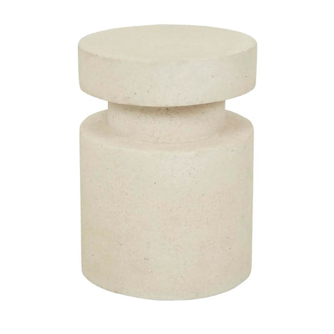 corsica button stool white fleck
