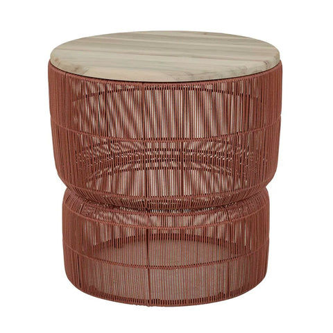 corsica float side table terracotta