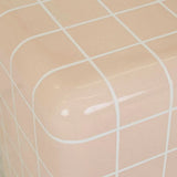 Seville Tile Side Table Pink and White