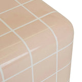 Seville Tile Side Table Pink and White
