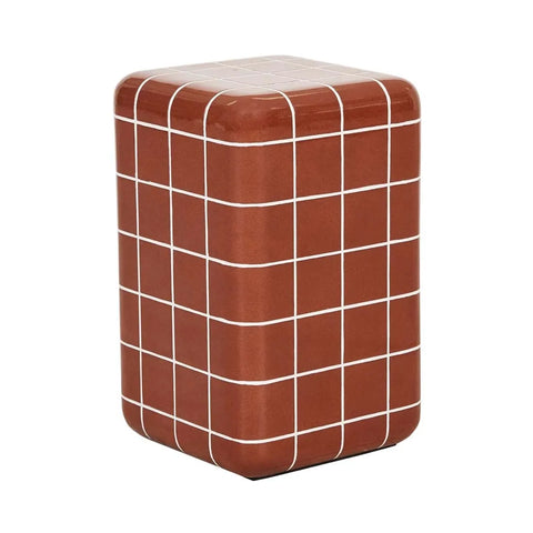 Seville Tile Side Table Red Glaze