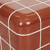 Seville Tile Side Table Red Glaze