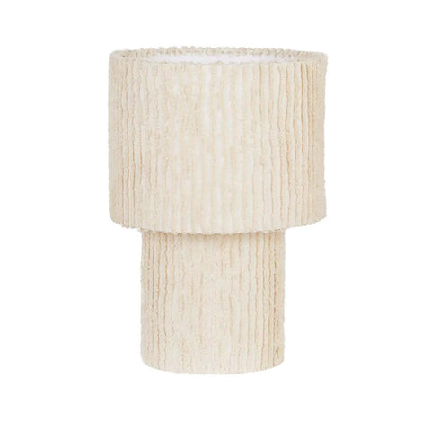 easton floccus table lamp off white