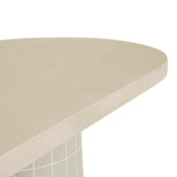 Seville Tile Dining Table Oval Pearl White
