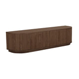 Oberon Crescent Entertainment Unit Smoked Ash 1800mm