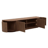 Oberon Crescent Entertainment Unit Smoked Ash 1800mm