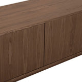 Oberon Crescent Entertainment Unit Smoked Ash 1800mm