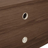 Oberon Crescent Entertainment Unit Smoked Ash 1800mm