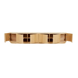 Oberon Crescent Entertainment Unit Natural 2580mm