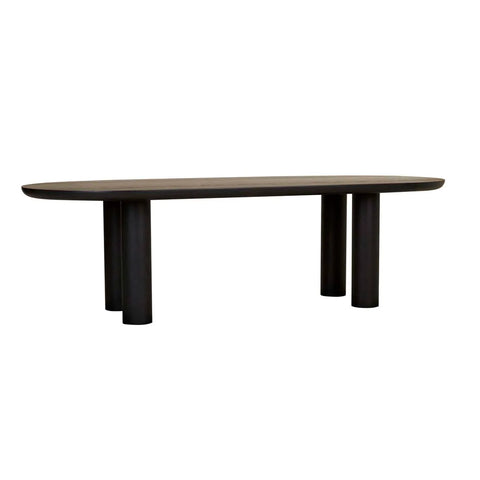 Seb Oval Dining Table 3000mm Black
