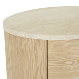 Oberon Lune Marble Bedside Natural