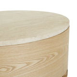 Oberon Lune Marble Bedside Natural