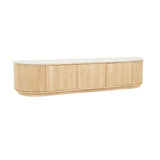 Oberon Crescent Marble Entertainment Unit Natural 2100mm